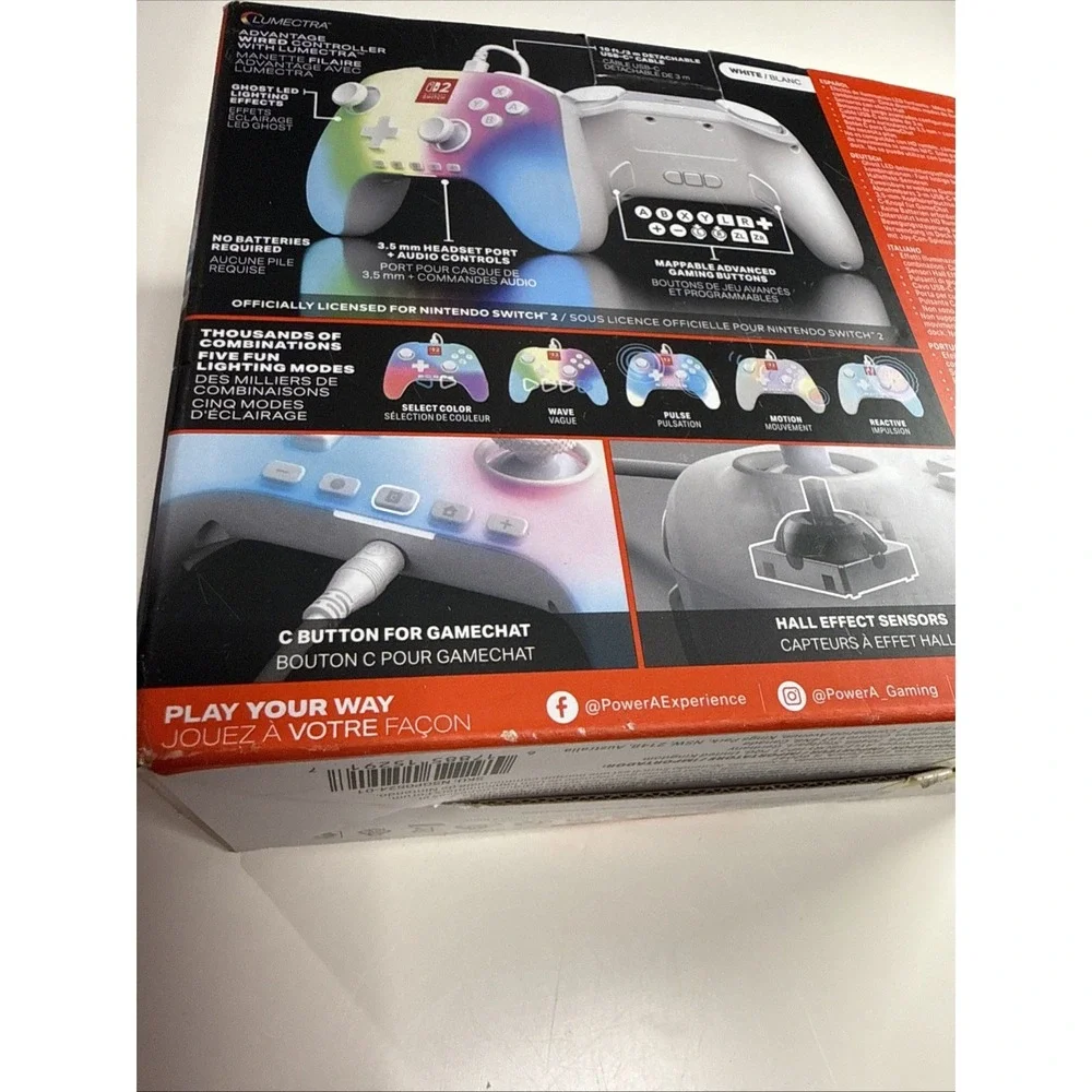 PowerA Enhanced Wired Controller Super Mario Nintendo Switch 2 Lumectra